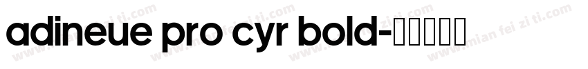 adineue PRO Cyr Bold字体转换